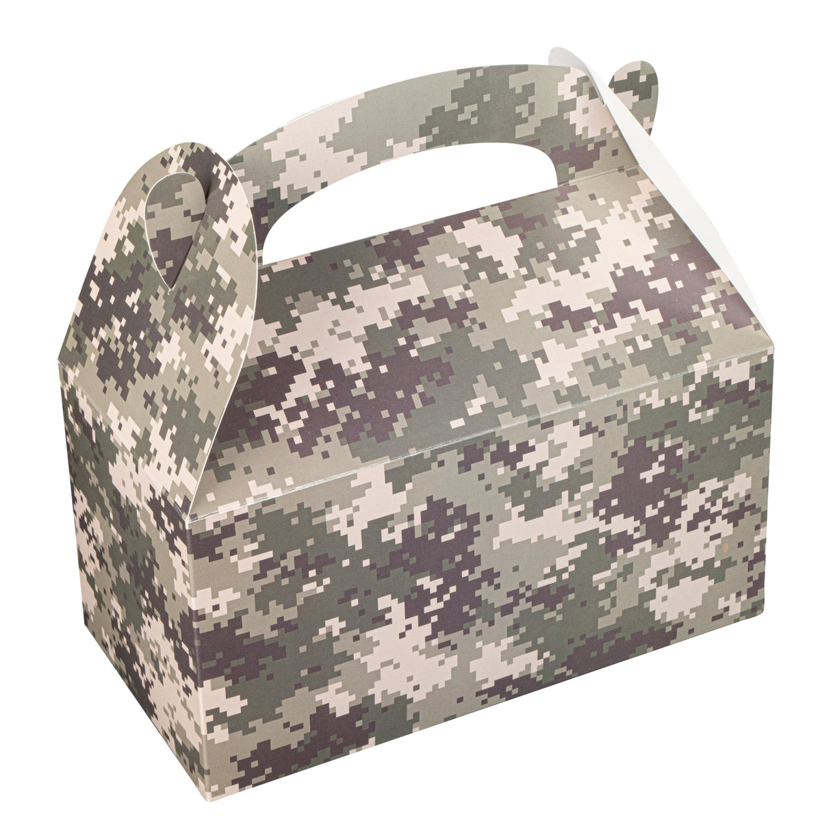 Boxes, Gable & Lunch, Bio Tek 9.50 x 5 x 5 Inch, Paper, Camouflage,4 - 25 COUNT