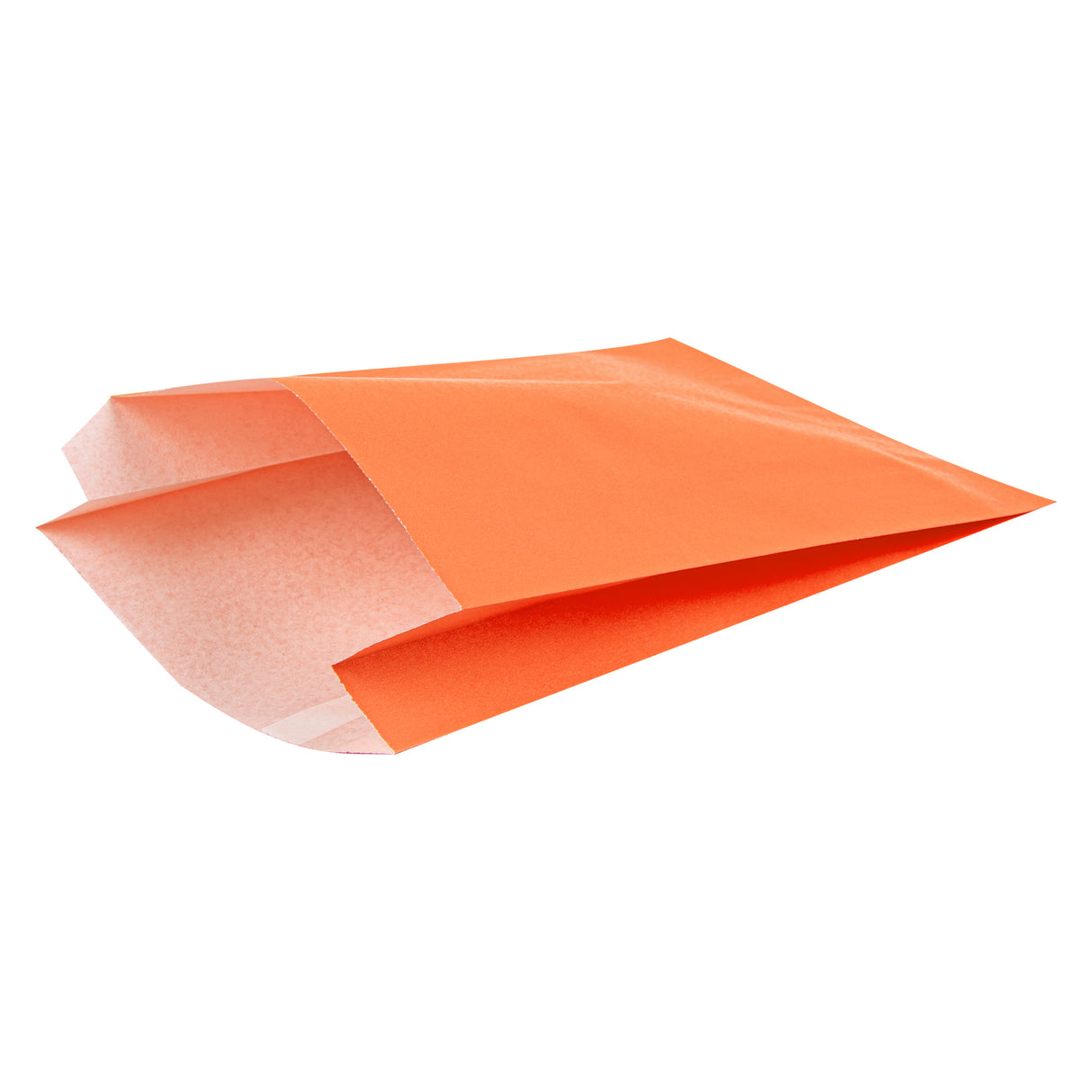 Bags, French Fry & Snack, Bag Tek 4.25 x 1.50 x 6.25 Inch, Paper, Tangerine Orange,100 - 1 EACH