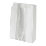 Bags, Bread, Bag Tek 6 x 2.75 x 10 Inch, Greaseproof Paper, White, Wheat Pattern, Micro-Perforated, with Window,100 - 1 EACH