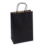 Bags, Retail, Saving Nature 7.75 x 4 x 11.50 Inch, Paper, Black, with Handles,100 - 1 EACH