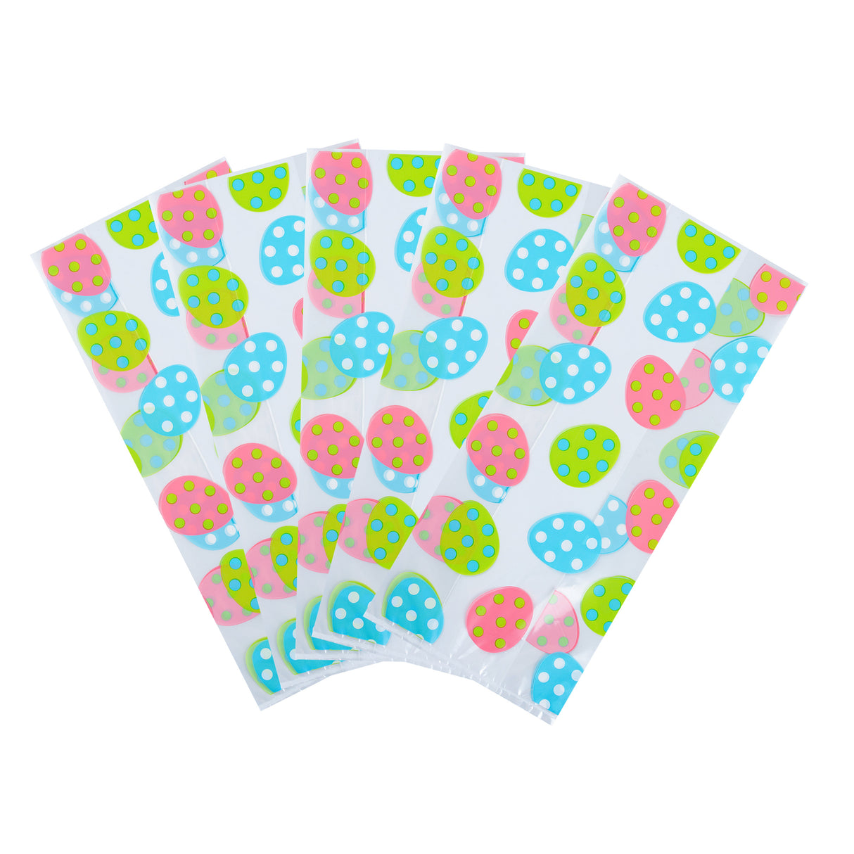 Bags, Candy, Bag Tek 5 x 3 x 11 Inch, Plastic, Easter Egg Print, Gusseted,40 - 100 COUNT