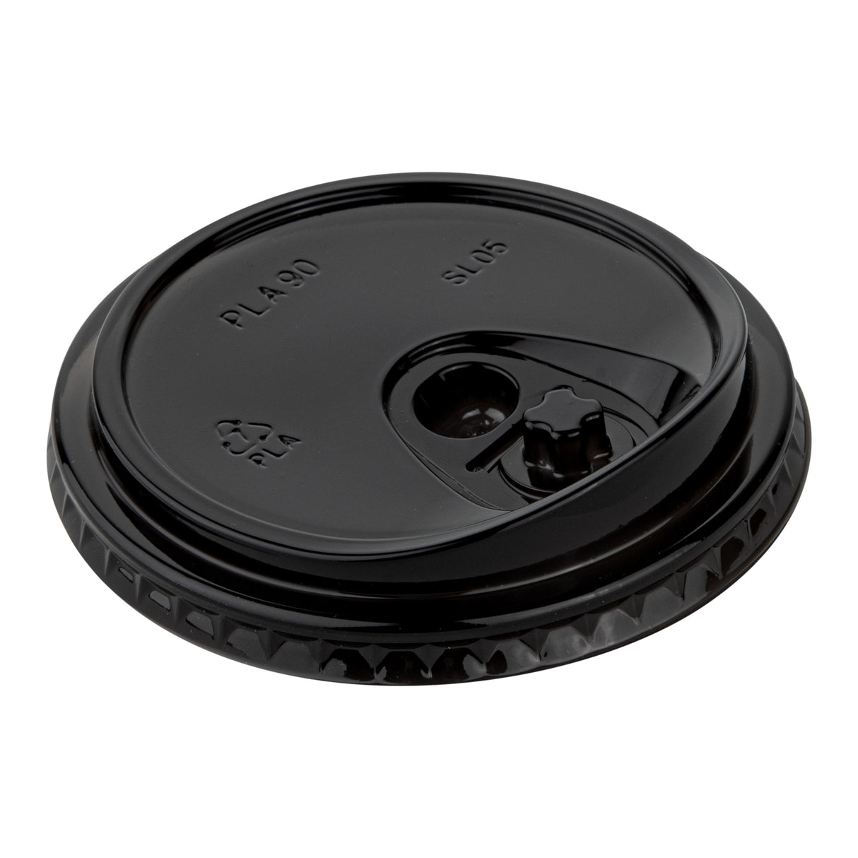 Lids, Sippy Cup & Straw, Zero Waste, Plastic, Black, 3.50 x 3.50 x 0.75 Inch, Round, for 12/16/24 Ounce Cups, PLA,10 - 100 COUNT