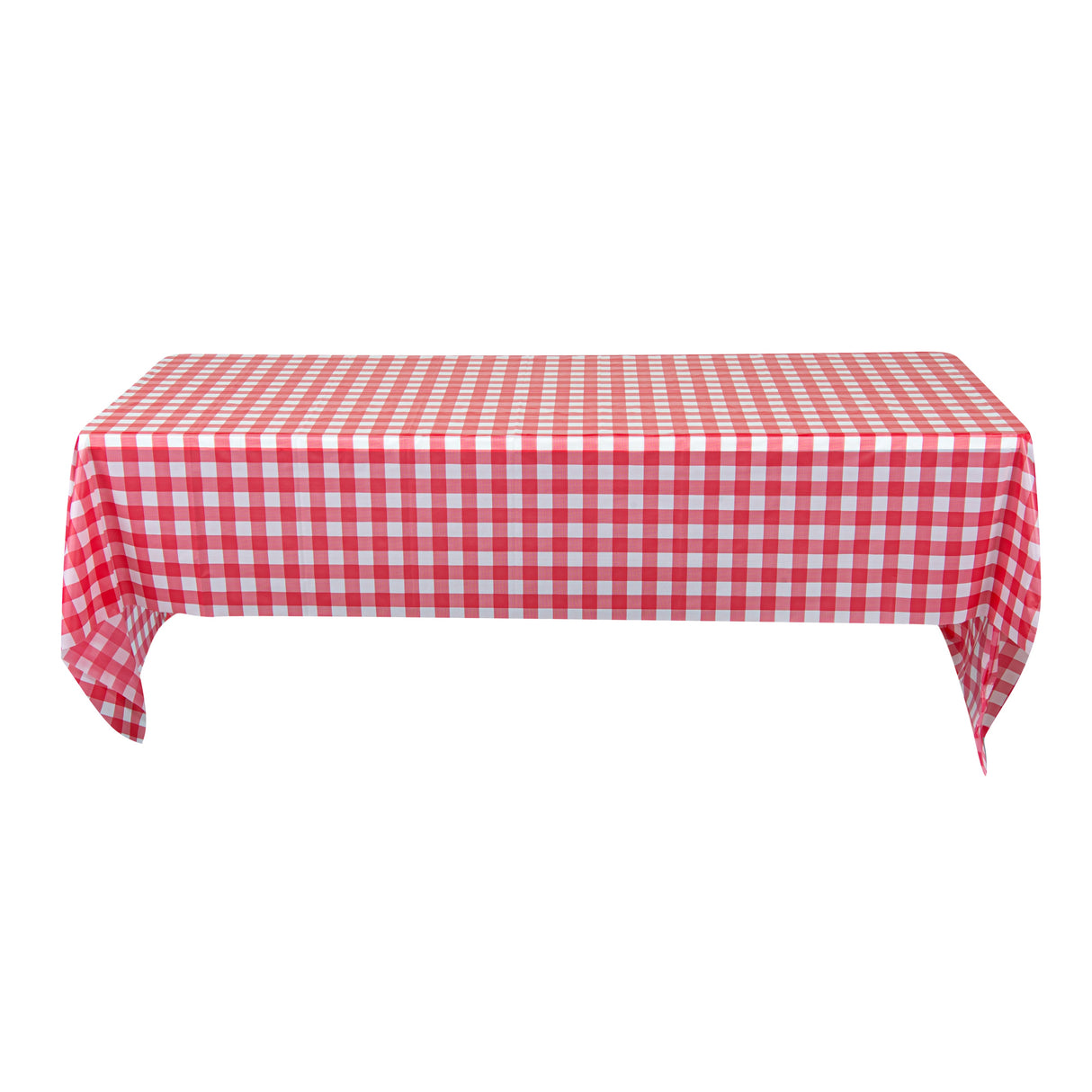 Covers, Table, Table Tek 108 x 54 Inch, Plastic, Red Gingham, Rectangular,2 - 1 EACH