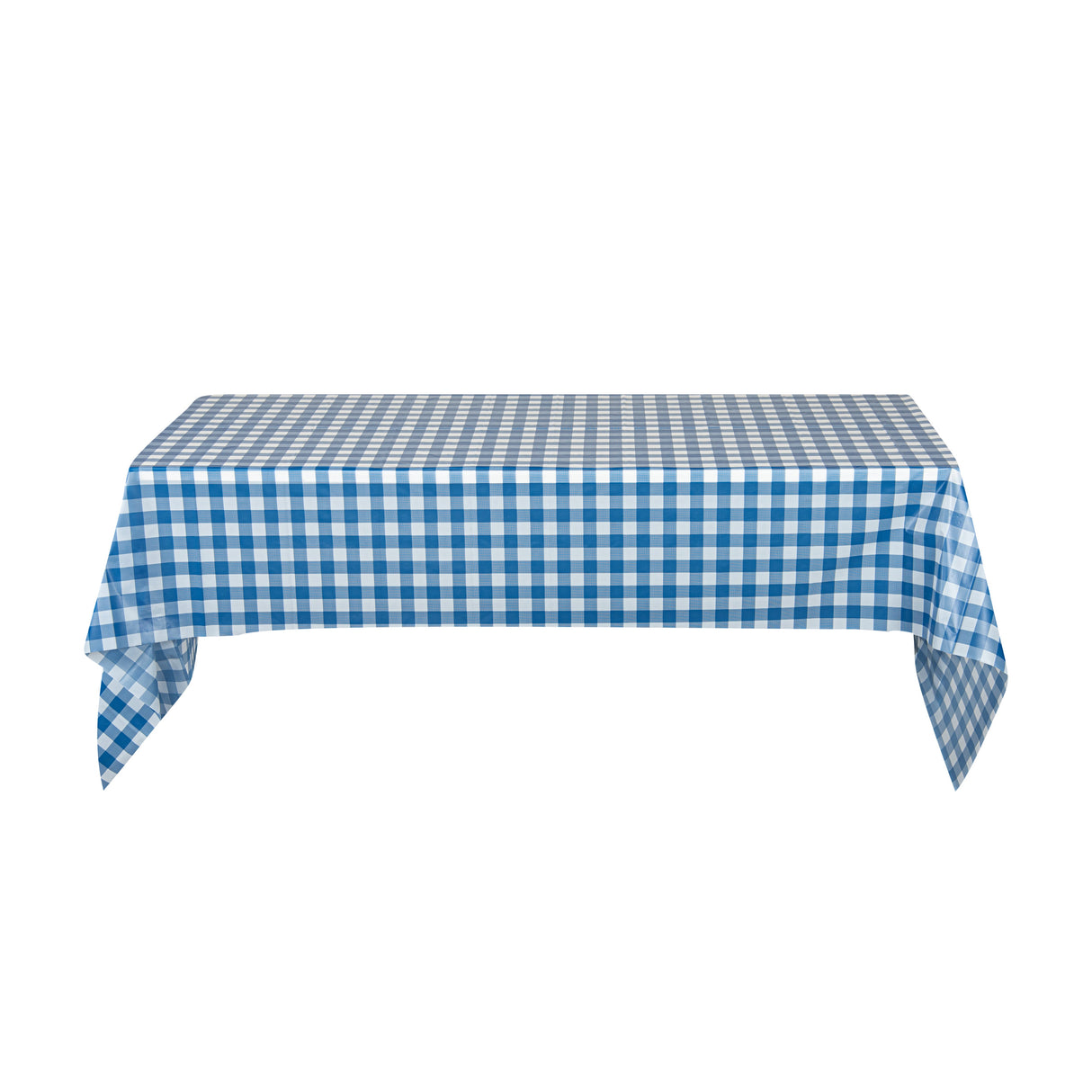 Covers, Table, Table Tek 108 x 54 Inch, Plastic, Blue Gingham, Rectangular,2 - 1 EACH