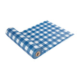 Cover Roll, Table, Table Tek 54 Inch x 100 Foot, Plastic, Blue Gingham, with Slide Cutter,1 - 100 FOOT