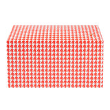 Boxes, Lunch & Chicken, Bio Tek 80 Ounce, Paper, Red Houndstooth, 9 x 5 x 5 Inch, with Fast Top,4 - 25 COUNT