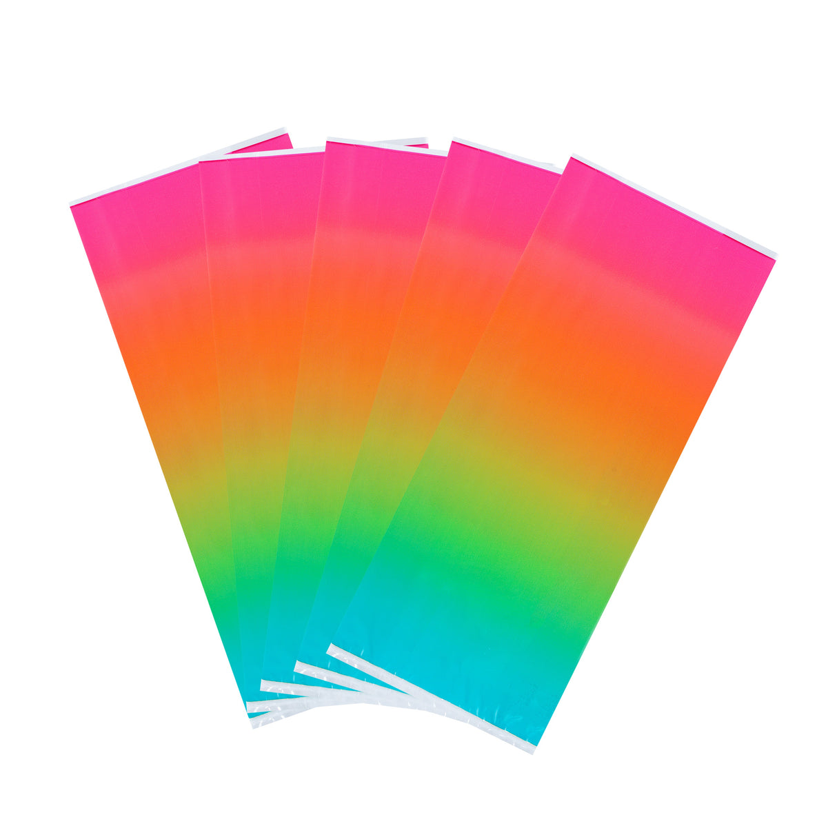 Bags, Candy, Bag Tek 4 x 2 x 9.50 Inch, Plastic, Rainbow Ombre Print, Gusseted,100 - 1 EACH