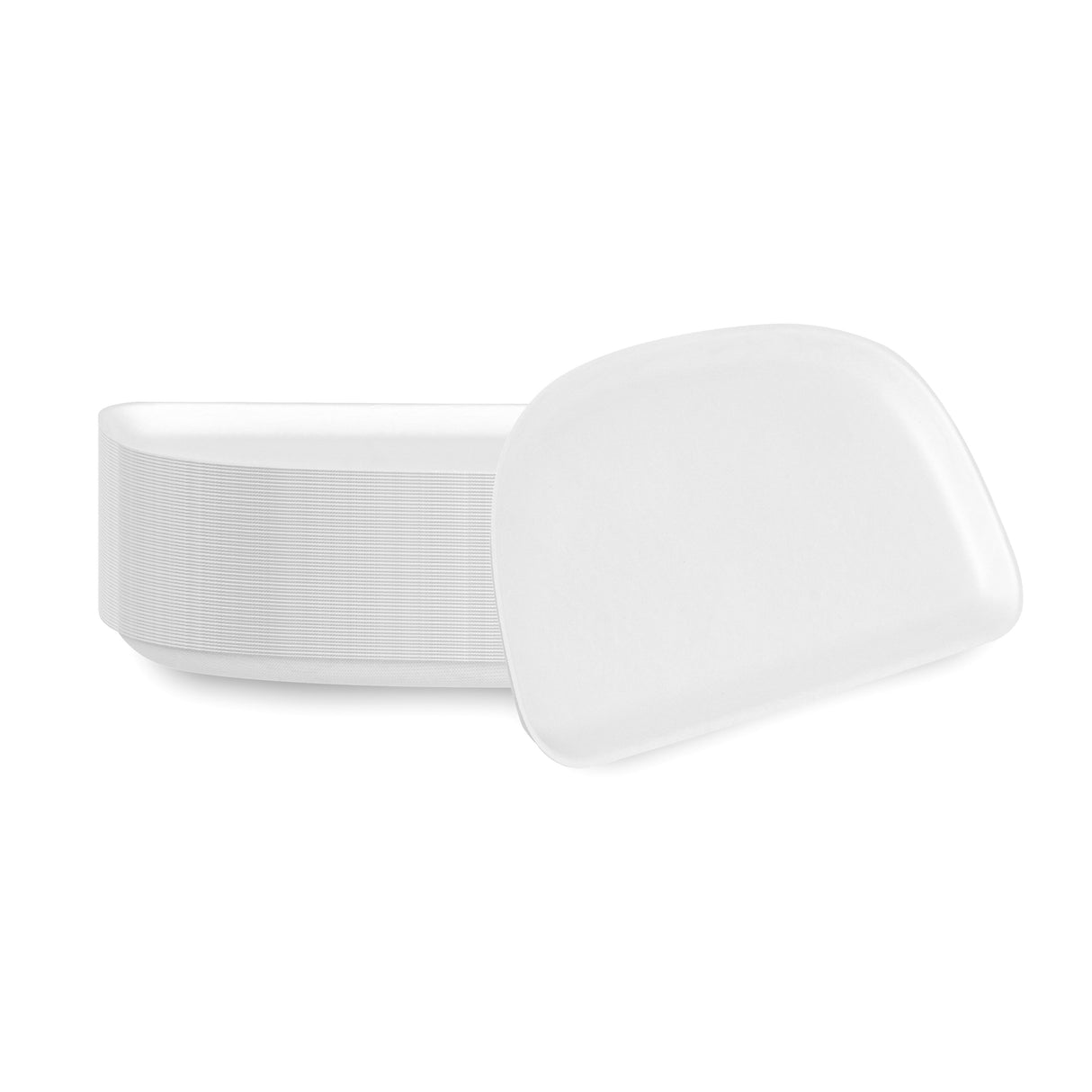 Plates, Pulp Safe 11.75 x 5.25 x 0.50 Inch, Sugarcane & Bagasse, White, Modular,25 - 1 EACH