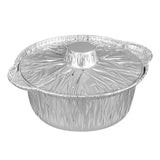 Pots, Foil Lux 34 Ounce, Aluminum Foil, 8.25 x 7.25 x 3 Inch, with Lid,10 - 1 EACH
