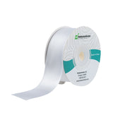 Ribbons, Satin, Gift Tek 1 Inch, Single-Face, White, Polyester, 10 Yard,10 - 30 FOOT