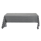 Covers, Table, Table Tek 108 x 54 Inch, Plastic, Black Gingham, Rectangular,10 - 2 COUNT