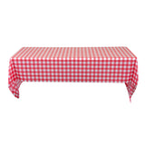 Covers, Table, Table Tek 108 x 54 Inch, Plastic, Red Gingham, Rectangular,10 - 2 COUNT