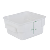 Containers, Food Storage, Met Lux 2 Quart, Square, White, 7 x 7 x 4 Inch, with Green Volume Markers,10 - 1 EACH