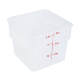 Containers, Food Storage, Met Lux 6 Quart, Square, Translucent, 9 x 9 x 7.50 Inch, with Red Volume Markers,10 - 1 EACH