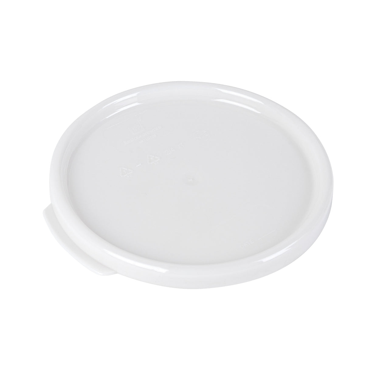 Lids, Met Lux, White, Plastic, Round, for 2 & 4 Quart Food Storage Container,10 - 1 EACH