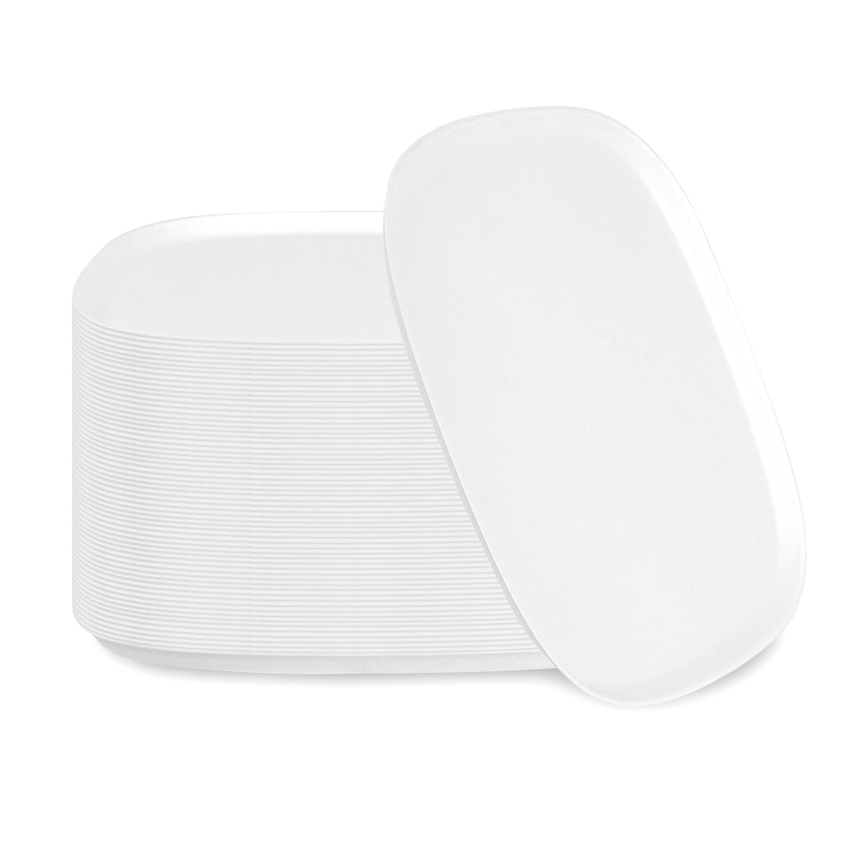 Plates, Pulp Safe 11.75 x 11.75 x 0.50 Inch, Sugarcane & Bagasse, White, Modular,4 - 25 COUNT