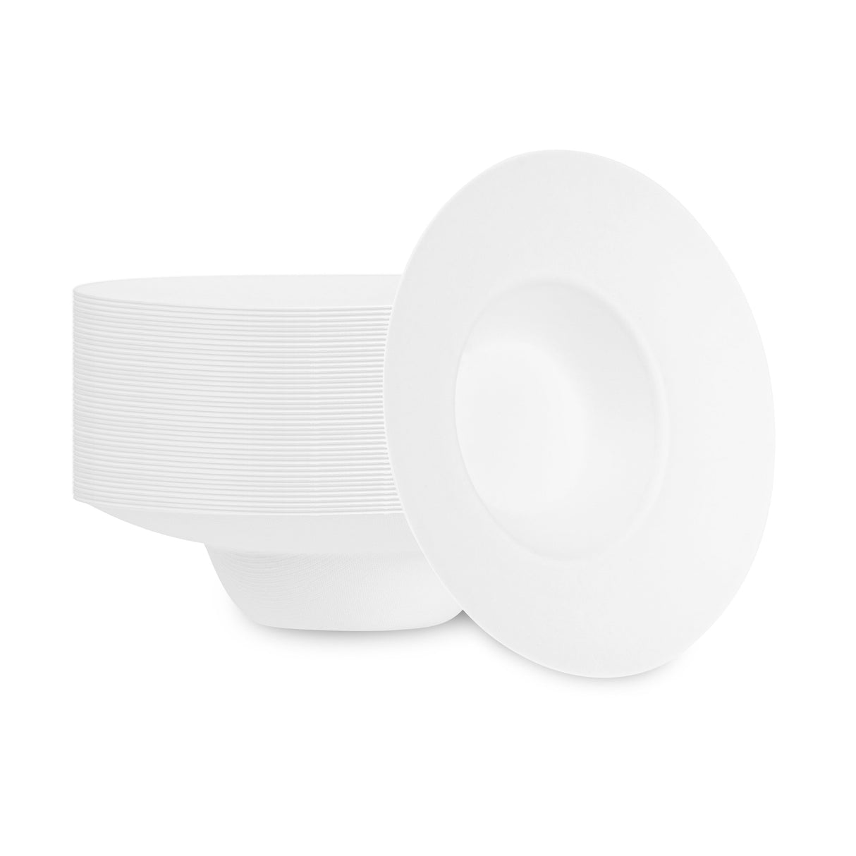 Bowls, Salad & Dessert, Pulp Safe 10 Ounce, Sugarcane & Bagasse, White, 8.75 x 8.75 x 2 Inch,4 - 25 COUNT