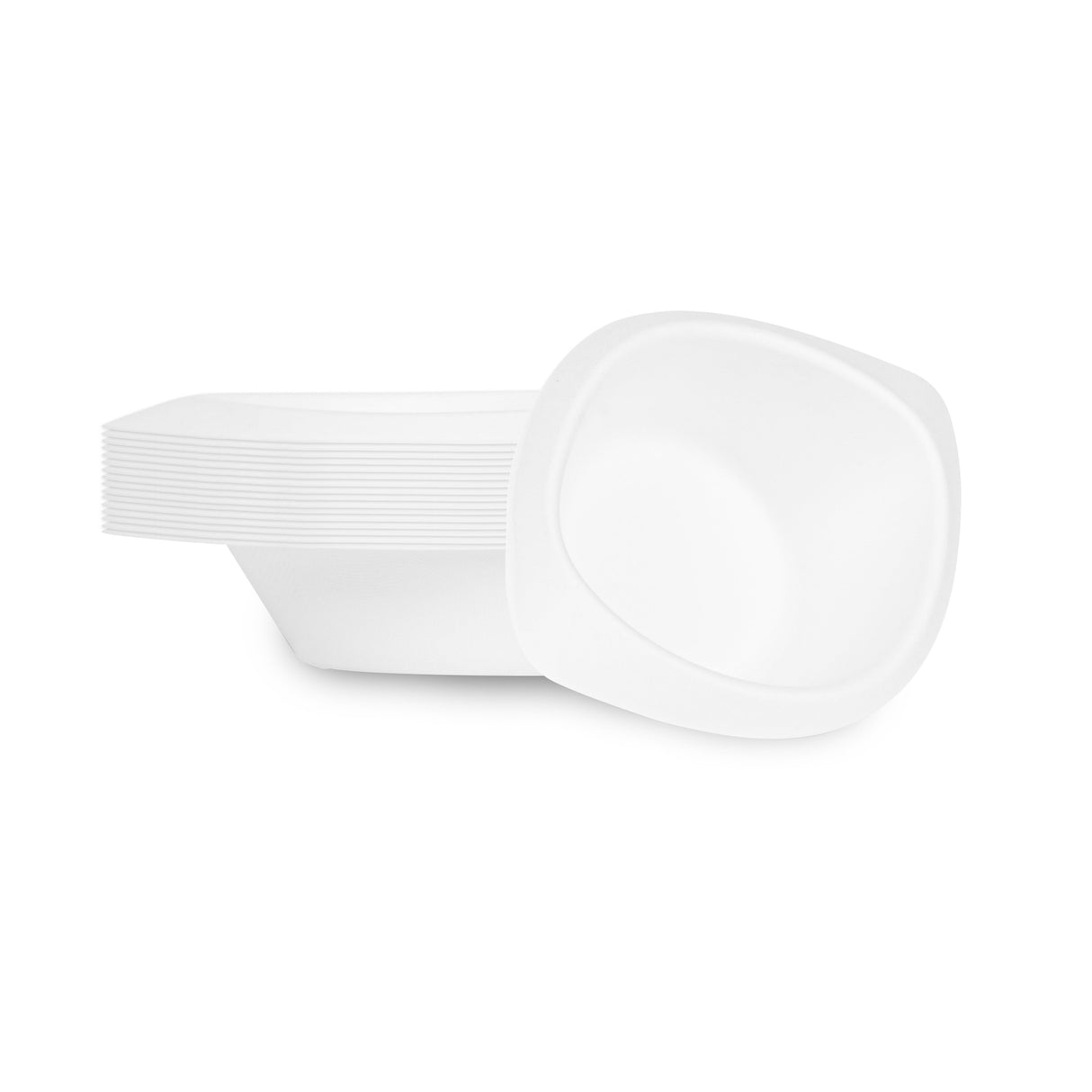 Bowls, Pulp Safe 12 Ounce, Sugarcane & Bagasse, White, 8.50 x 5.75 x 2.25 Inch,4 - 25 COUNT