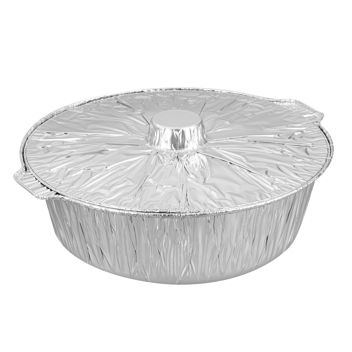Pots, Foil Lux 8 Quart, Aluminum Foil, 15.25 x 14 x 4.75 Inch, with Lid,5 - 10 COUNT
