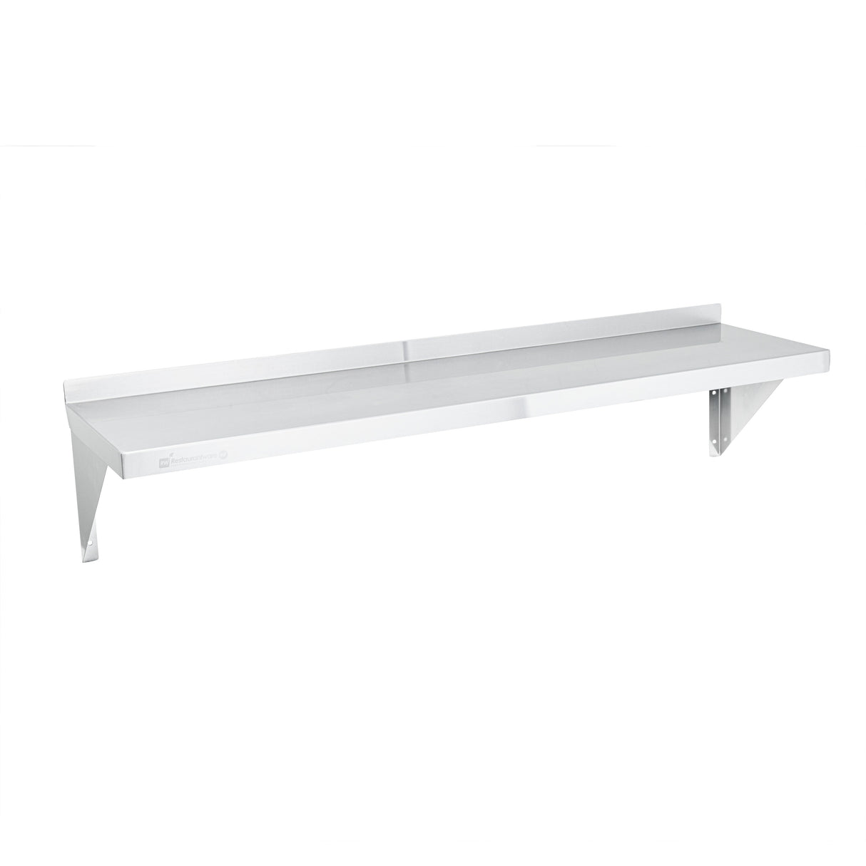 Shelf, Wall, 12 x 48 Inch, Solid, Heavy Duty Stainless Steel,1 - 1 EACH