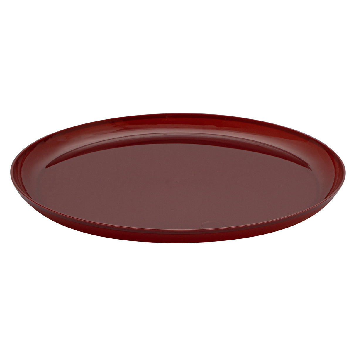 Plates, Moderna 10.75 x 0.50 Inch, Plastic, Burgundy, Round,40 - 1 EACH