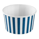 Cups, To-Go, Coppetta 12 Ounce, Paper, Blue & White Stripe, 4 x 4 x 2.25 Inch,50 - 1 EACH