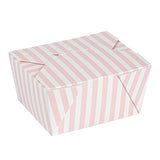 Containers, Take-Out, Bio Tek 30 Ounce, Paper, Pink & White Stripe, 5 x 4 x 2.50 Inch, #1, Rectangular,50 - 1 EACH