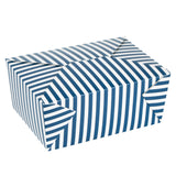 Containers, Take-Out, Bio Tek 98 Ounce, Paper, Blue & White Stripe, 8.50 x 6.25 x 3.50 Inch, #4,50 - 1 EACH