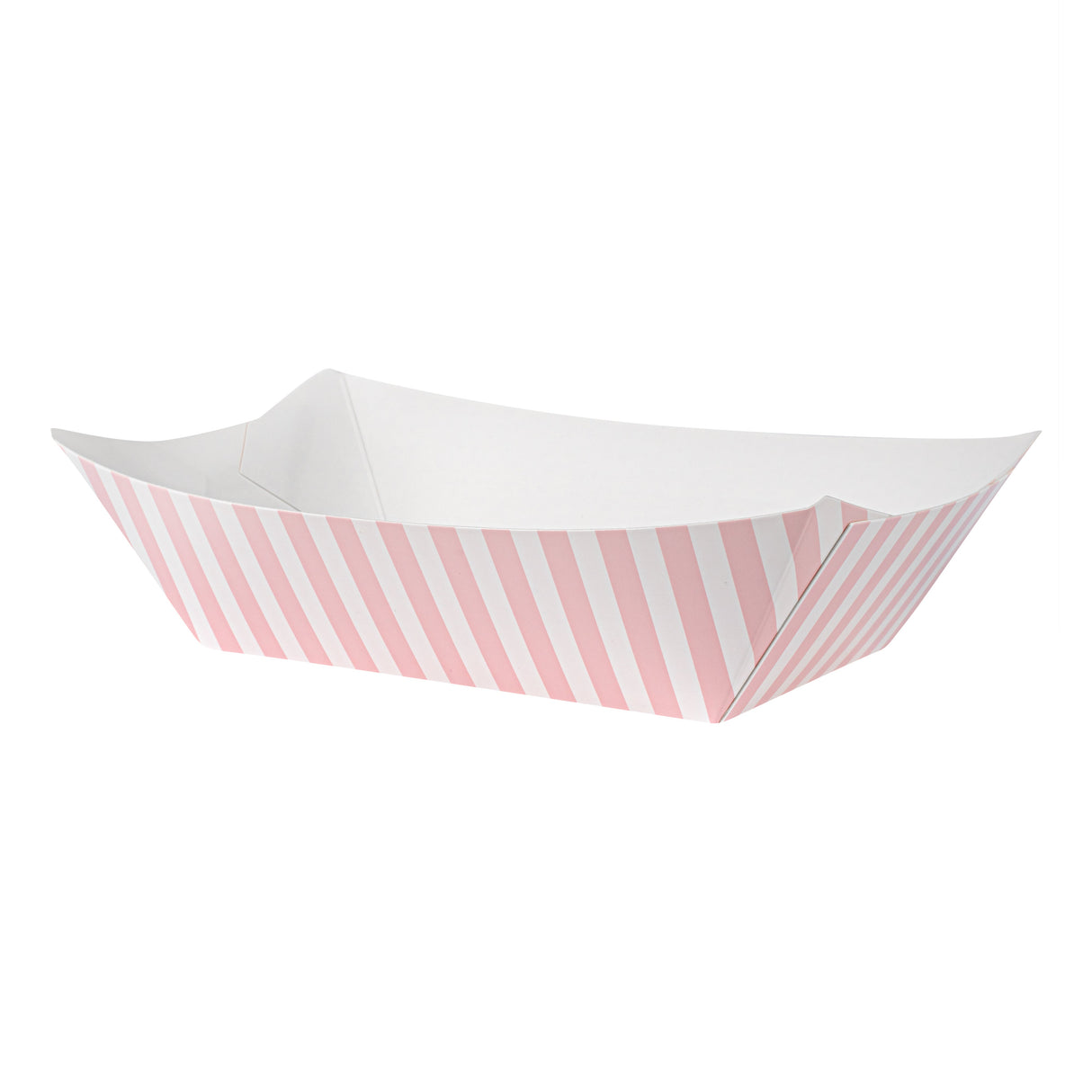 Boats, Bio Tek 5.50 x 3.50 x 2 Inch, Paper, Pink & White Stripe, 1 Pound, #100,50 - 1 EACH