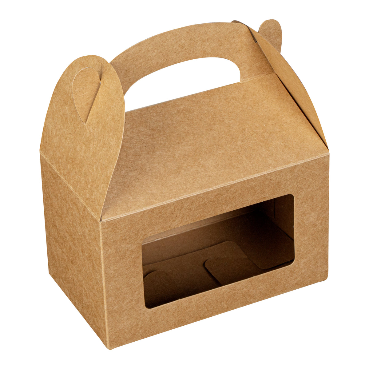 Boxes, Gable & Lunch, Bio Tek 6 x 3.50 x 3.50 Inch, Greaseproof Paper, Kraft, with Window,25 - 1 EACH