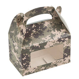 Boxes, Gable & Lunch, Bio Tek 6 x 3.50 x 3.50 Inch, Paper, Camouflage, with Window,25 - 1 EACH