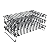 Rack Set, Cooling, Met Lux 3-Tier Stacking, 15.75 x 9.75 x 8.25 Inch, Wire, Black,1 - 1 EACH