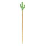 Skewers, 4.75 Inch, Bamboo, Green Cactus,100 - 1 EACH