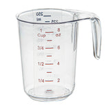 Cup, Measuring, RW Base, 1 Cup, Plastic, Clear, 3.75 x 3 x 3.75 Inch,1 - 1 EACH