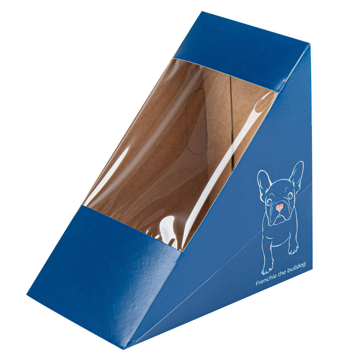 Boxes, Sandwich, Cafe Vision Medium, Paper, Frenchie, 4.75 x 4.75 x 2.75 Inch, Wedge, with Window,25 - 1 EACH