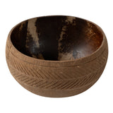 Bowls, Coco Casa Coconut Shell, 21 Ounce, Feather Embossed,1 - 1 EACH