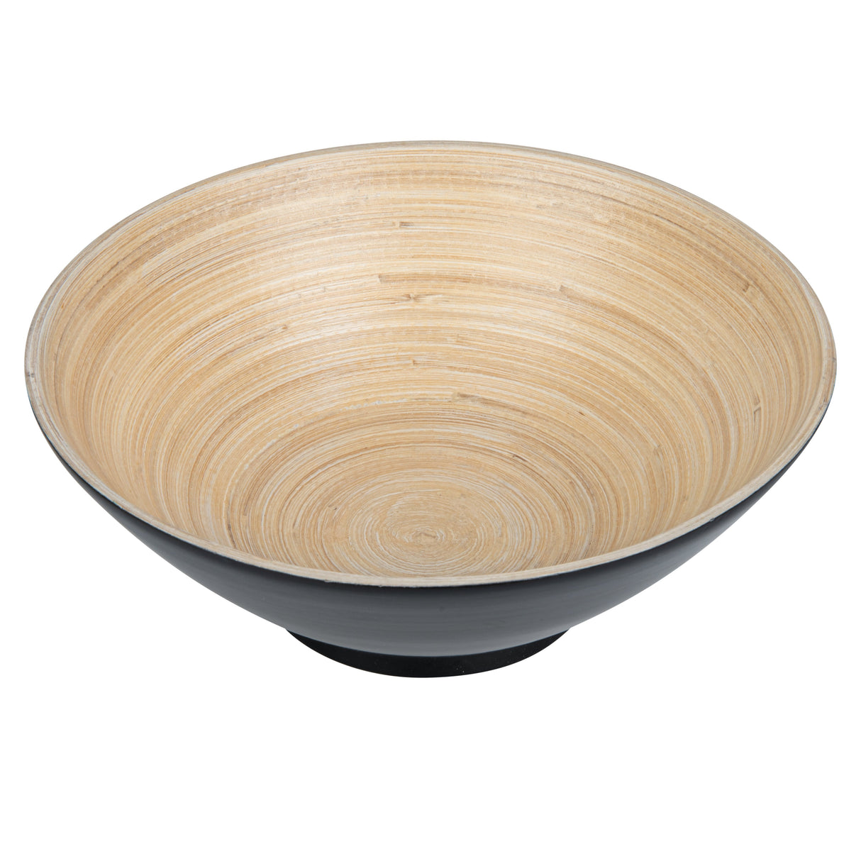 Bowls, Serving, Bambuddha 29 Ounce, Bamboo, Black, 8.25 x 8.25 x 3.25 Inch, with Serving Spoon, Round,1 - 1 EACH