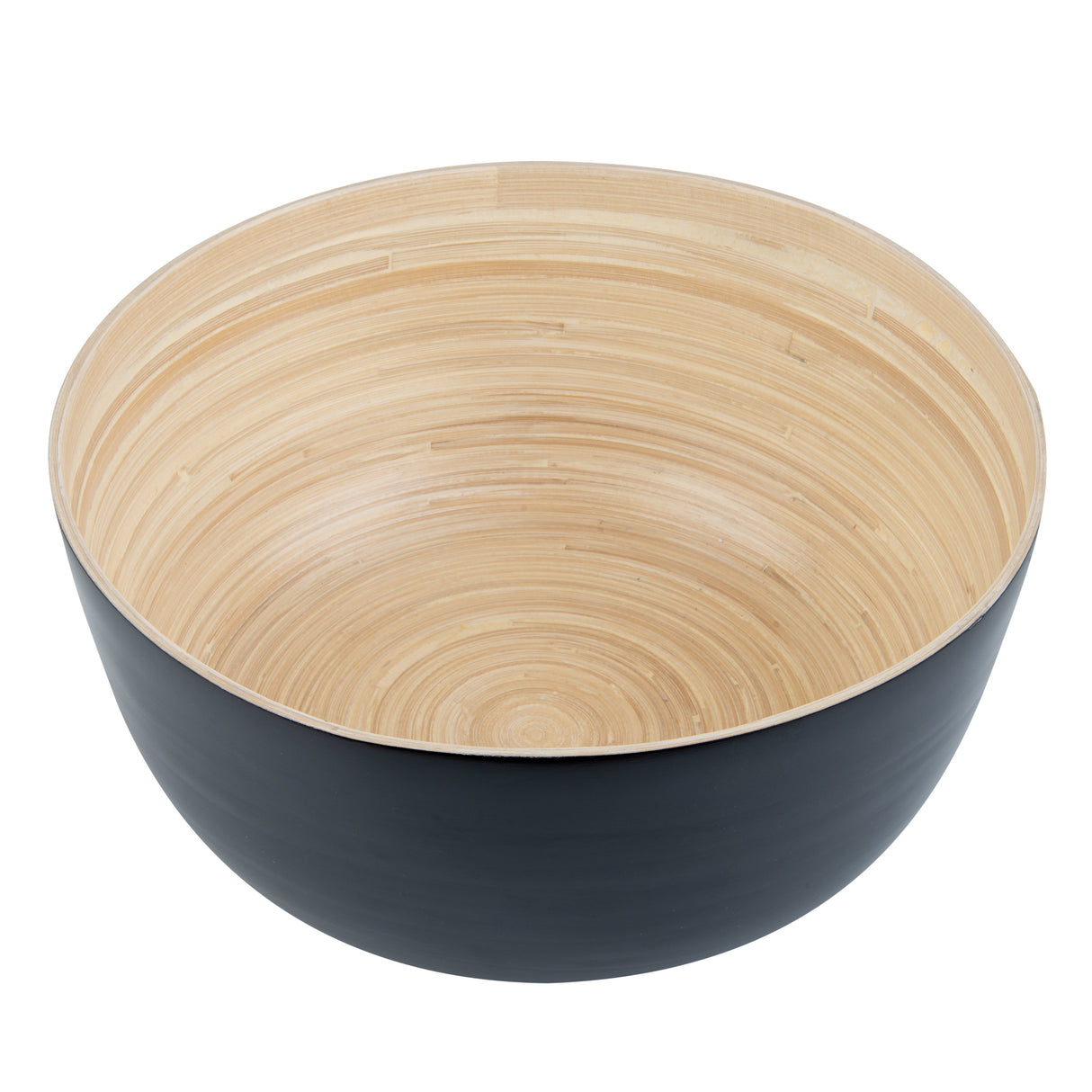 Bowls, Salad, Bambuddha 51 Ounce, Spun Bamboo, Black, Extra Large 13.50 x 13.50 x 6.25 Inch, Round,1 - 1 EACH