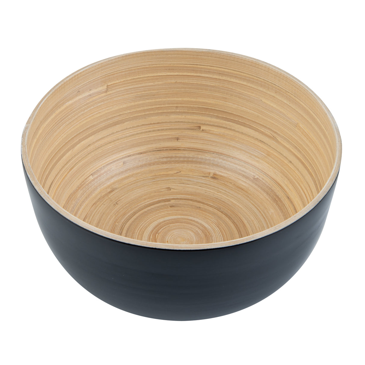 Bowls, Salad, Bambuddha 25 Ounce, Spun Bamboo, Black, Medium 9.50 x 9.50 x 4.75 Inch, Round,1 - 1 EACH