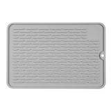 Mats, Dish Drying, Comfy Grip 11.75 x 7.75 Inch, Gray, Rectangular,1 - 1 EACH