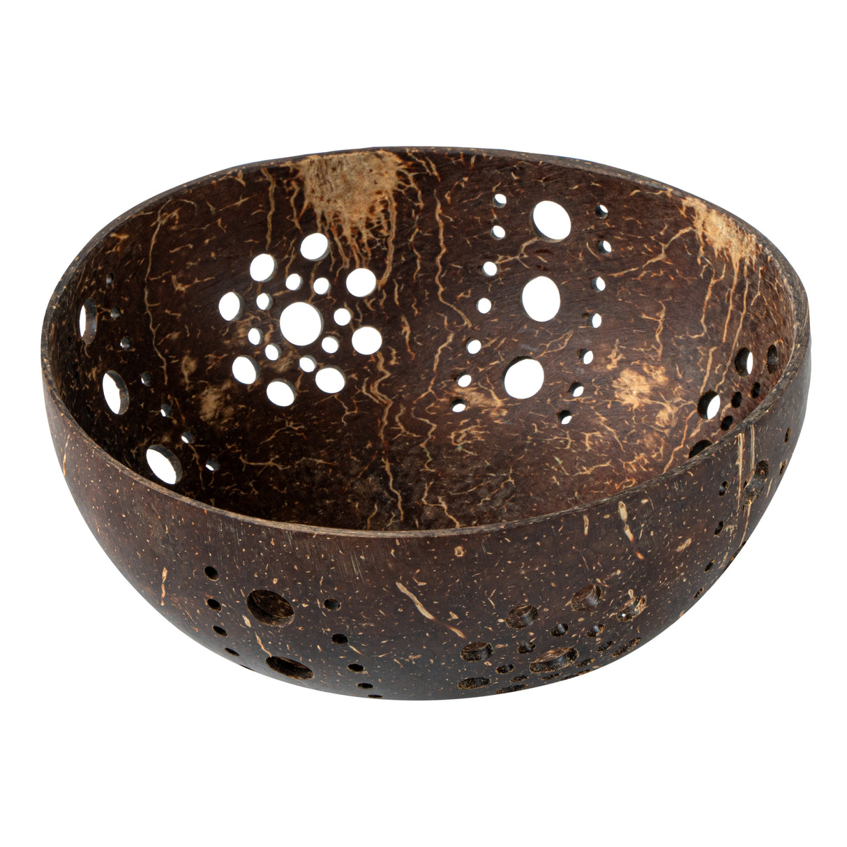 Holders, Candle, Coco Casa, 5 x 5 x 2 Inch, Coconut Shell, Brown, Sun Pattern,1 - 1 EACH