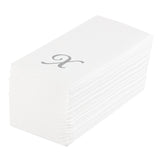 Towels, Guest, Luxenap, Linen-Feel, White, with Gold Sans Serif Letter X, Air Laid, 15.75 x 8 Inch, Rectangular,40 - 50 COUNT