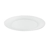 Plates, Moderna 9 x 9 x 0.50 Inch, Plastic, White, Wave Textured Rim, Round,5 - 40 COUNT
