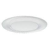 Plates, Moderna 9 x 9 x 0.50 Inch, Plastic, Clear, Wave Textured Rim, Round,5 - 40 COUNT