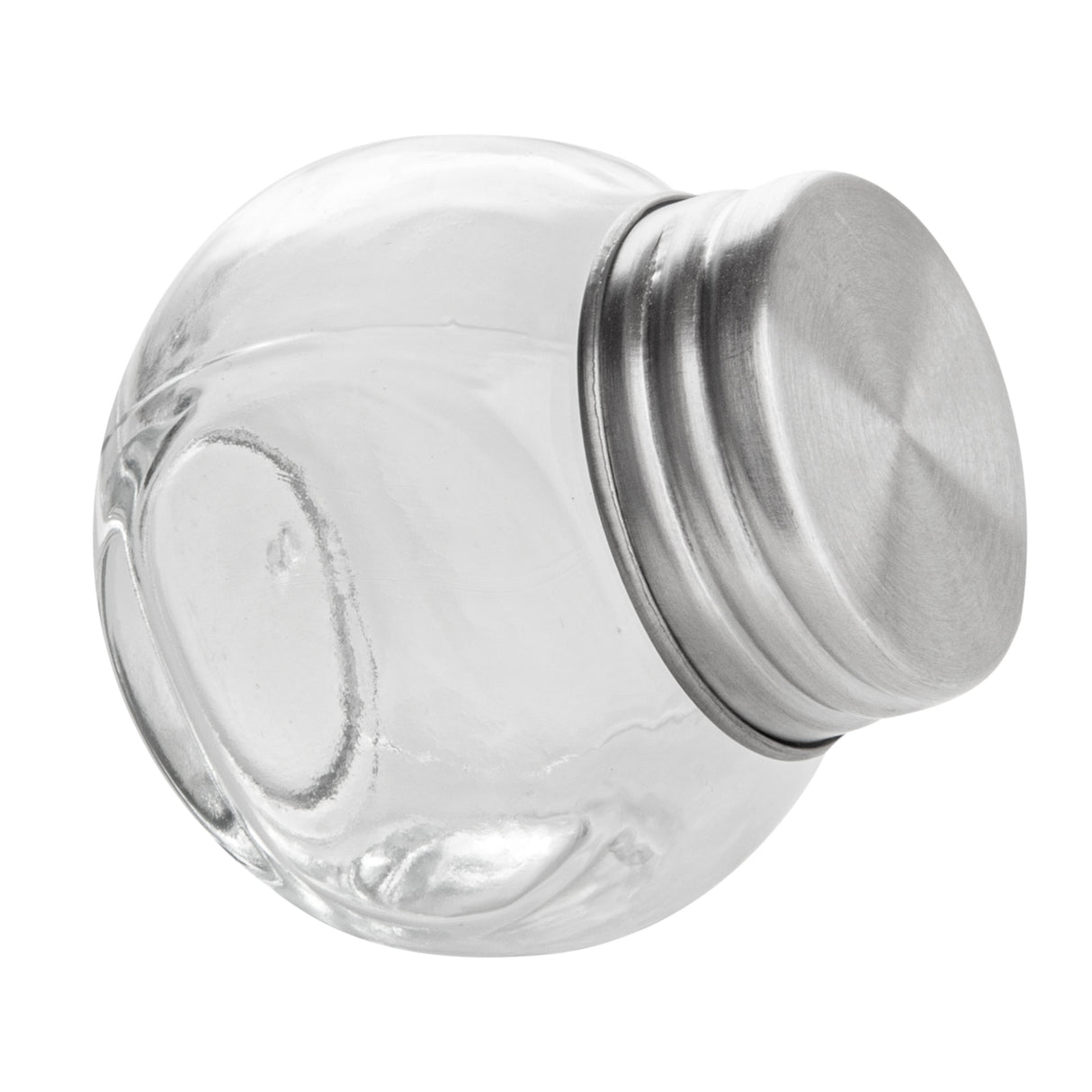 Jars, Favor, Vetri Glass, 2 Ounce, 2.25 x 1.50 x 2.25 Inch, with Chrome Lid,10 - 10 COUNT