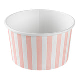 Cups, To-Go, Coppetta 12 Ounce, Paper, Pink & White Stripe, 4 x 4 x 2.25 Inch,4 - 50 COUNT