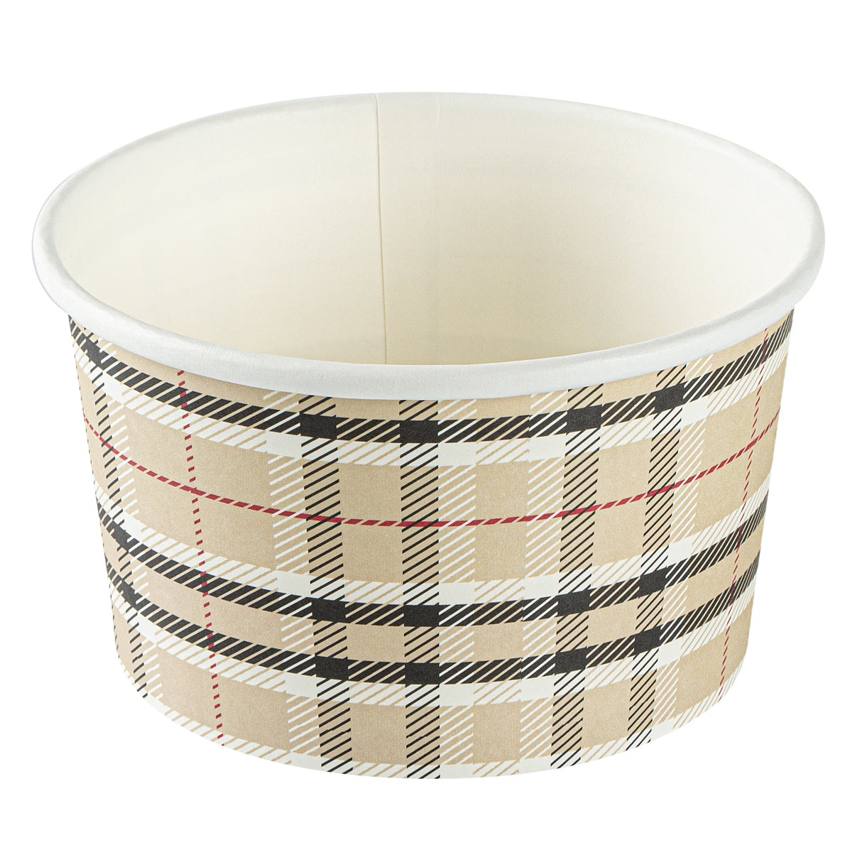 Cups, To-Go, Coppetta 12 Ounce, Paper, Plaid, 4 x 4 x 2.25 Inch,4 - 50 COUNT