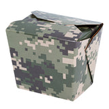 Containers, Noodle Take-Out, Bio Tek 8 Ounce, Paper, Camouflage, Square,4 - 50 COUNT