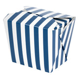 Containers, Noodle Take-Out, Bio Tek 8 Ounce, Paper, Blue & White Stripe, Square,4 - 50 COUNT