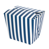 Containers, Noodle Take-Out, Bio Tek 16 Ounce, Paper, Blue & White Stripe, Square,4 - 50 COUNT